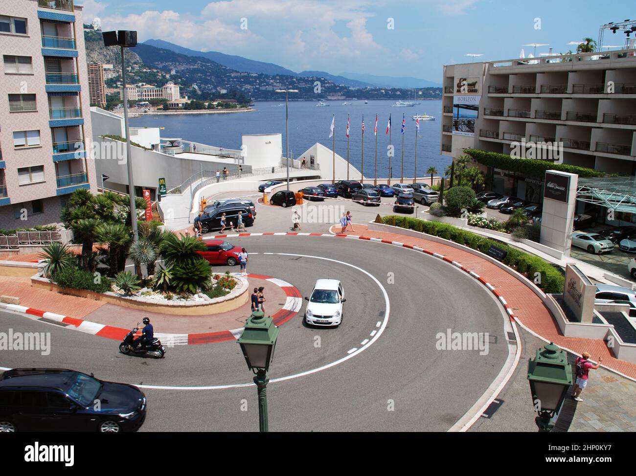 Curva Fairmont a Monte Carlo, Monaco Foto Stock