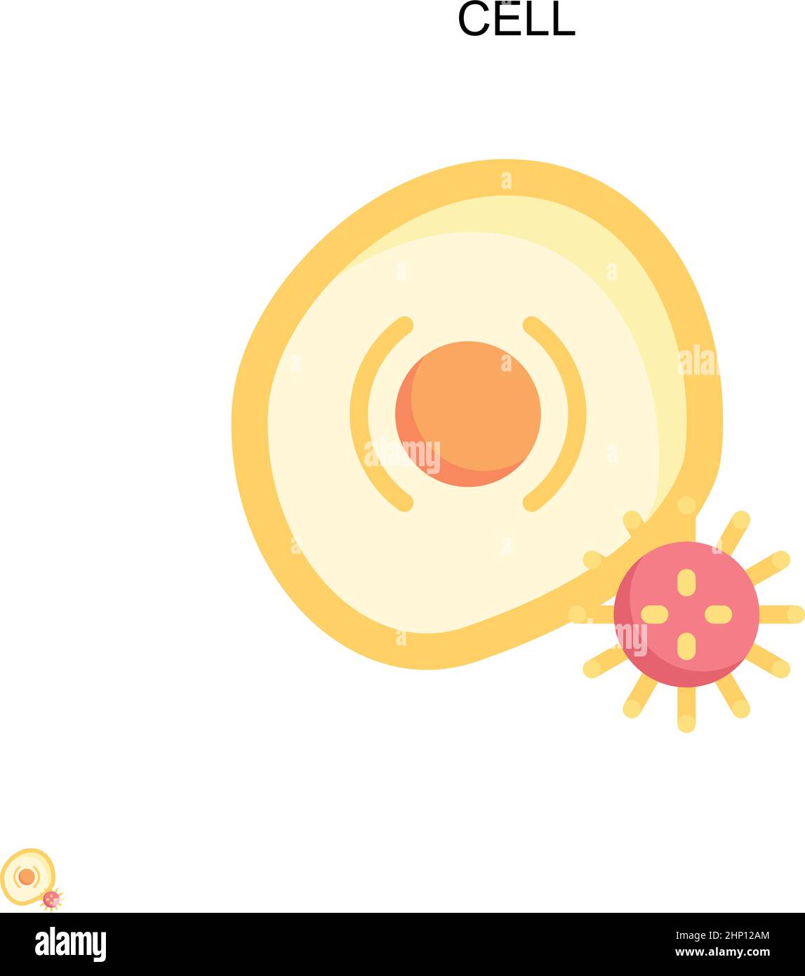 Icona vettore cella semplice. Modello di disegno del simbolo di illustrazione per l'elemento dell'interfaccia utente mobile Web. Illustrazione Vettoriale