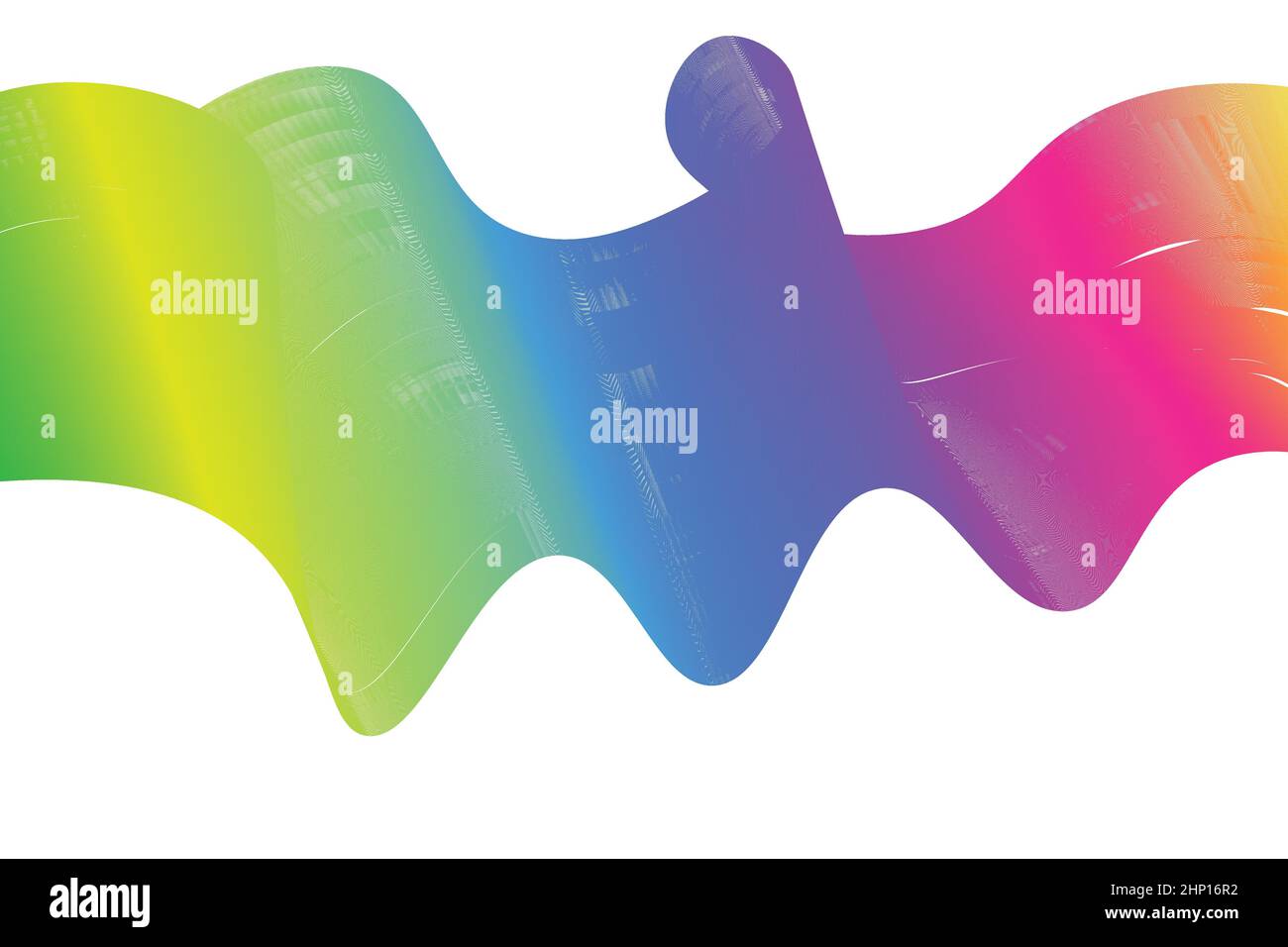 Arcobaleno sfondo ondulato. Illustrazione vettoriale astratta geometrica con onde di colore sfumato. Futuristica copertina per carta per notebook, copybook Illustrazione Vettoriale