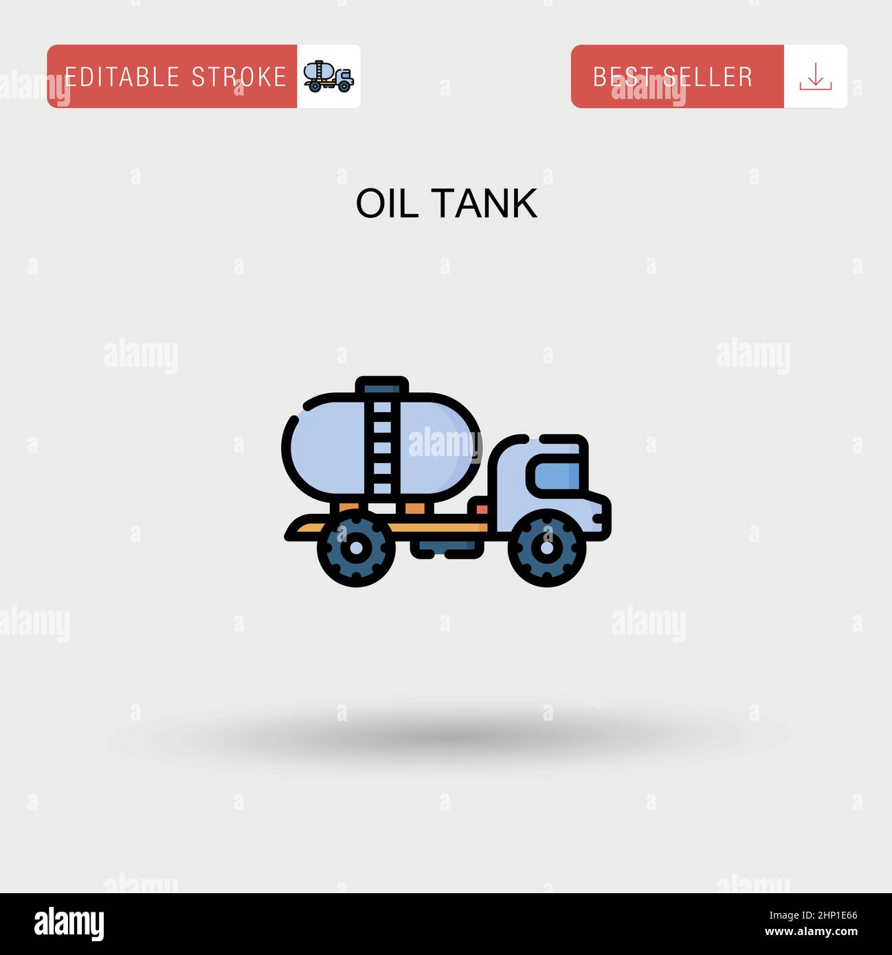 Icona vettore semplice del serbatoio dell'olio. Illustrazione Vettoriale