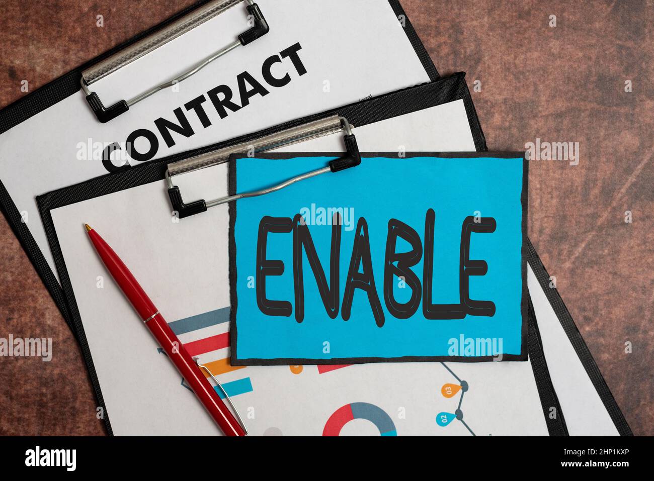 Caption concettuale Enable, Business showcase dare a qualcuno o qualcosa l'autorità o mezzi per fare qualcosa nuovo contratto firma Home assicurazione piano Foto Stock