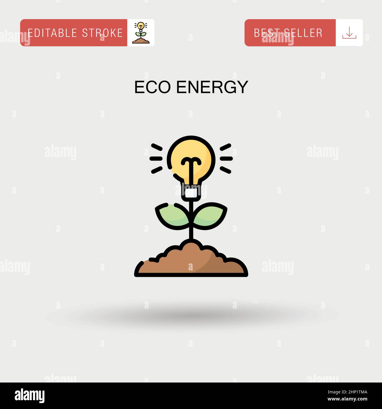 Icona vettore Eco Energy Simple. Illustrazione Vettoriale