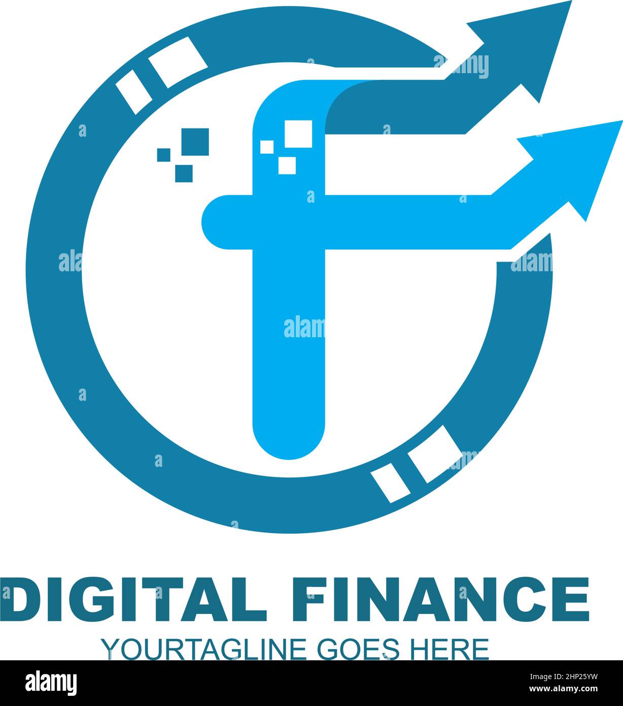 f lettera freccia per modello di disegno di illustrazione vettoriale icona finanza aziendale Illustrazione Vettoriale