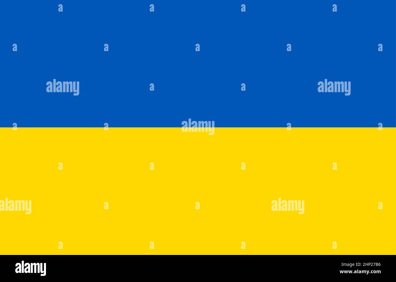 Bandiera dell'Ucraina. Illustrazione vettoriale. Il colore dell'originale. Foto Stock