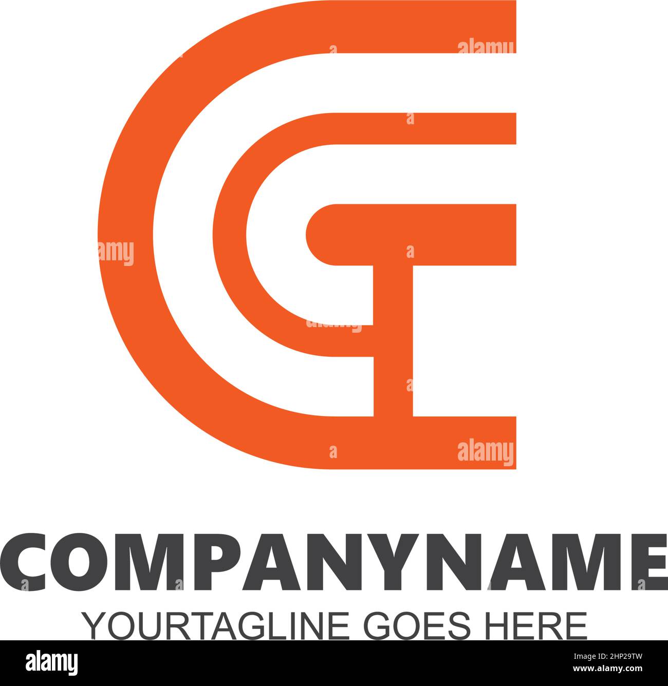 C disegno di icone vettoriali modello lettera Illustrazione Vettoriale