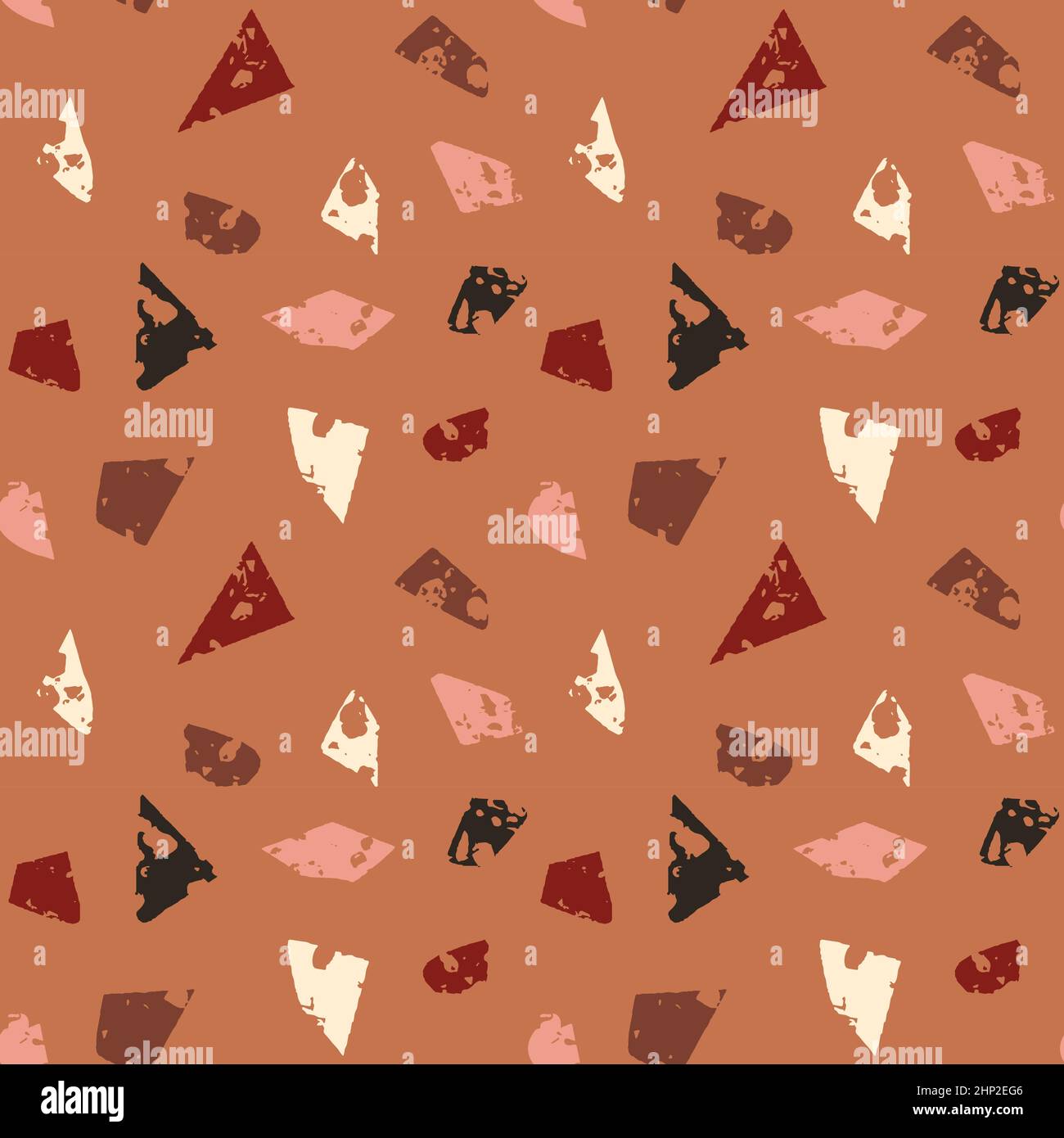 Motivo vettoriale colorato terrazzo senza giunture Illustrazione Vettoriale