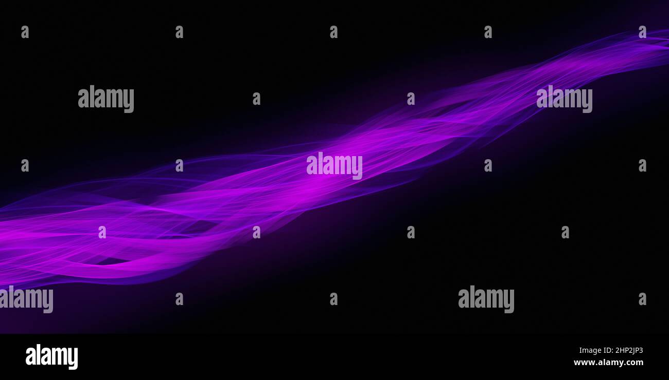 Effetto linee incandescenti Cyber Purple colori Trend astratto sfondo Foto Stock