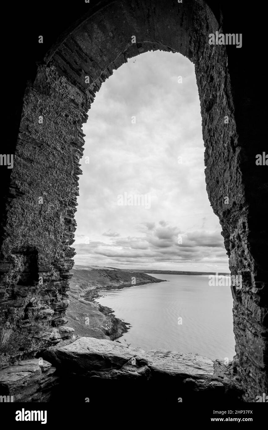 St Michaels Chapel a Rame Head in Cornovaglia, Regno Unito Foto Stock