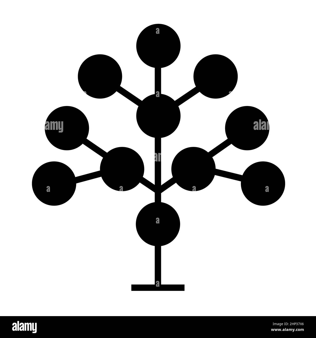 Elemento di bio-ingegneria simbolo. Segno filogenetico. Stile piatto. Foto Stock
