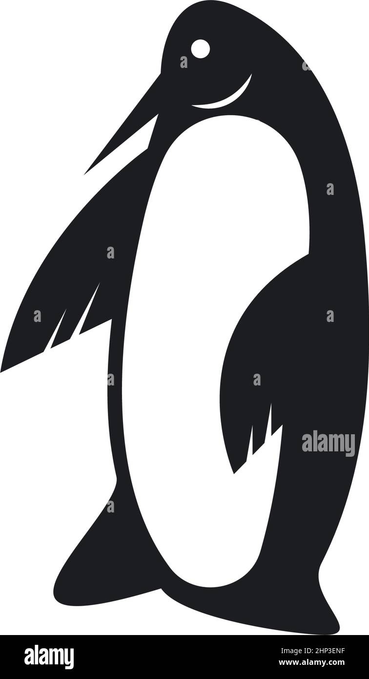modello di disegno di illustrazione vettoriale dell'icona di penguin Illustrazione Vettoriale