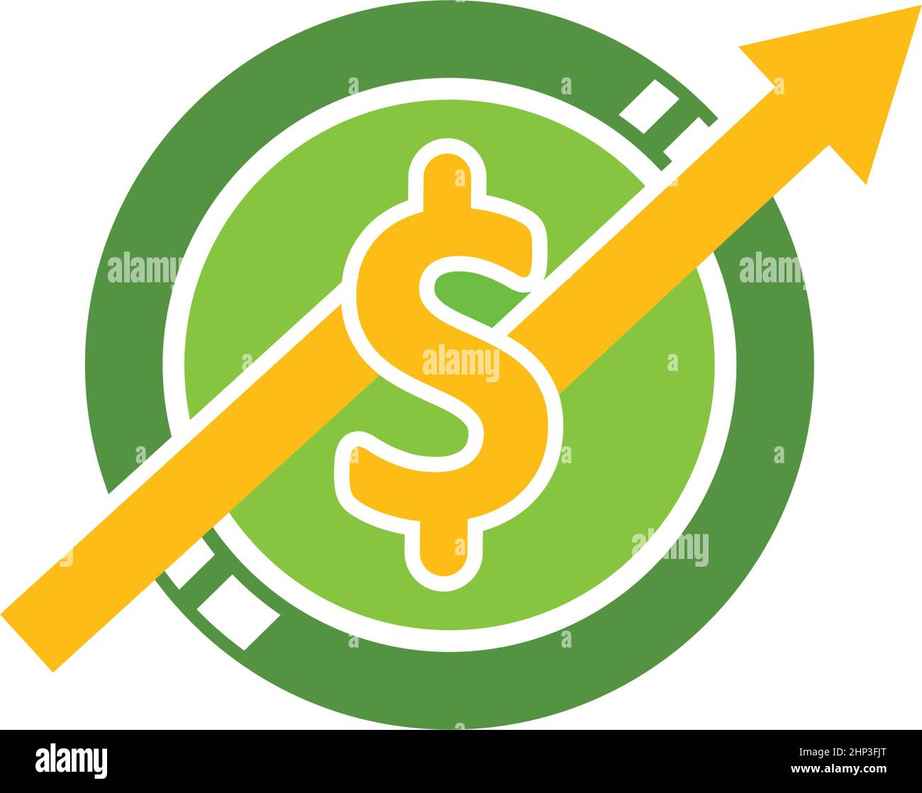 crescente denaro freccia icona vettore illustrazione Illustrazione Vettoriale