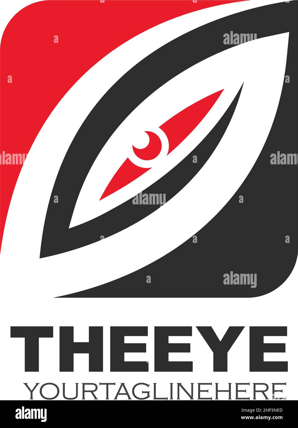 modello di disegno di illustrazione vettoriale con icona a occhio Illustrazione Vettoriale