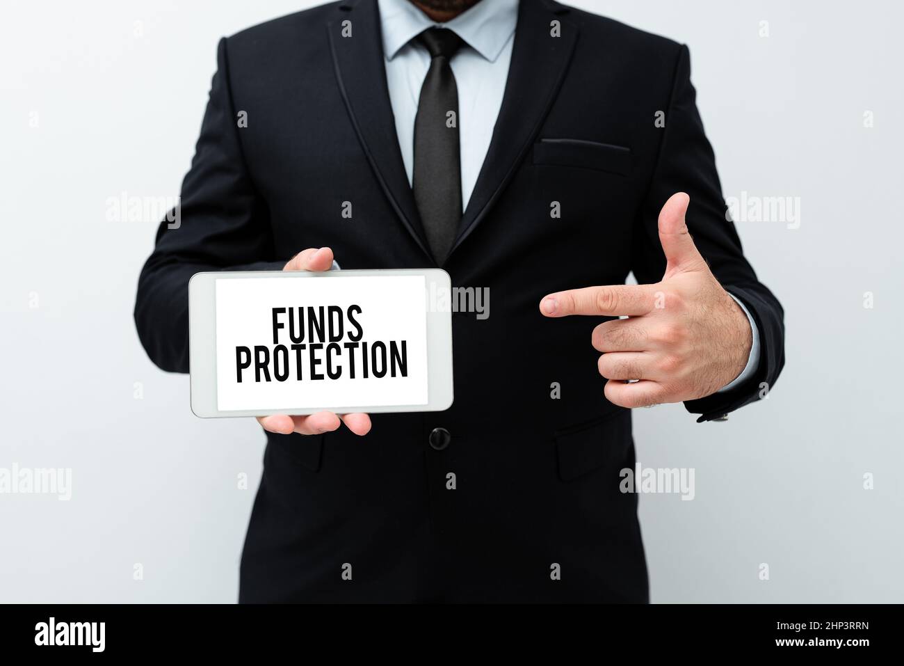 Testo che mostra ispirazione protezione dei fondi, Business Approach promette una parte di ritorno investimento iniziale per l'investitore. Presentazione di nuove idee tecnologiche D Foto Stock
