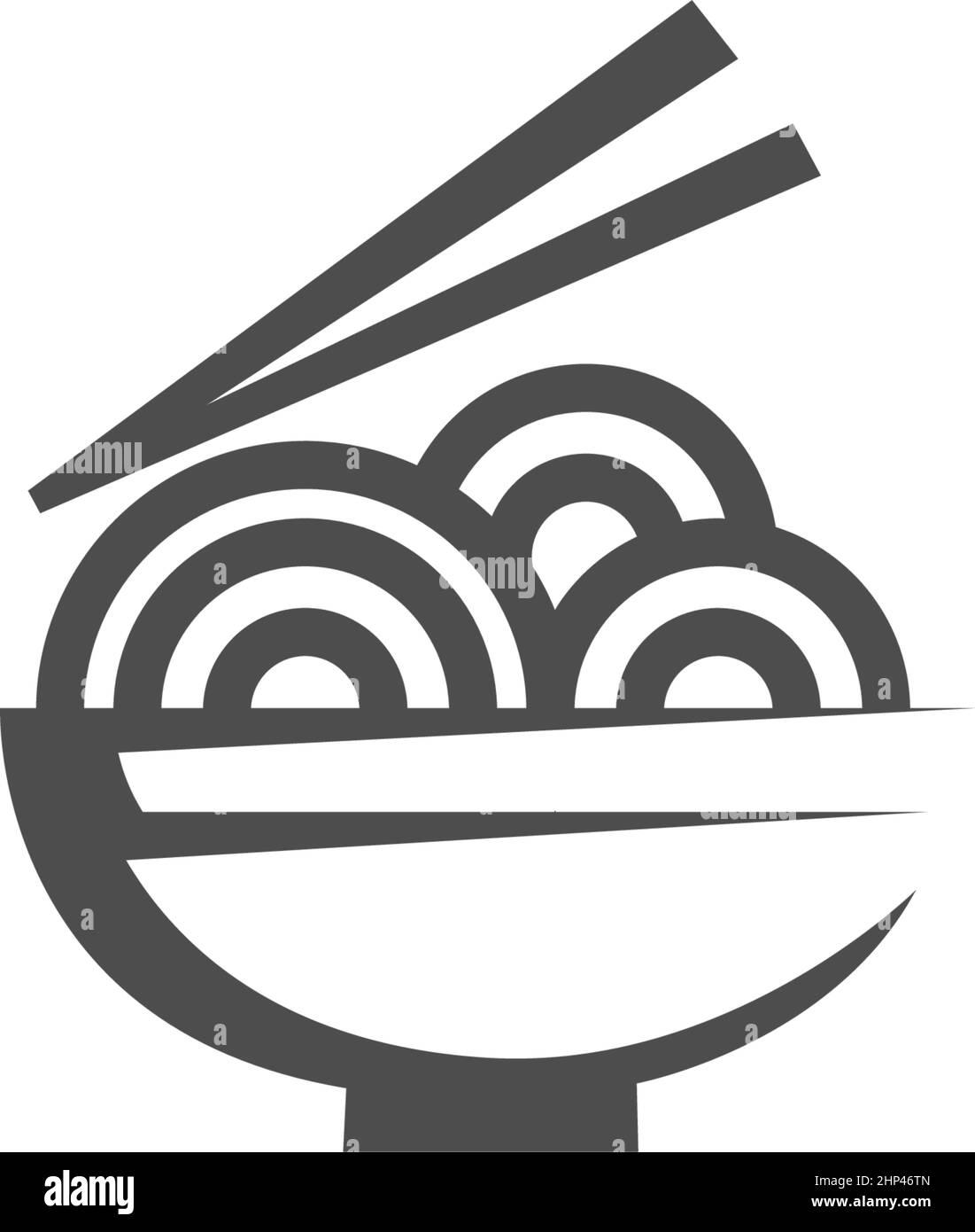 Vettore modello logo icona noodle Illustrazione Vettoriale