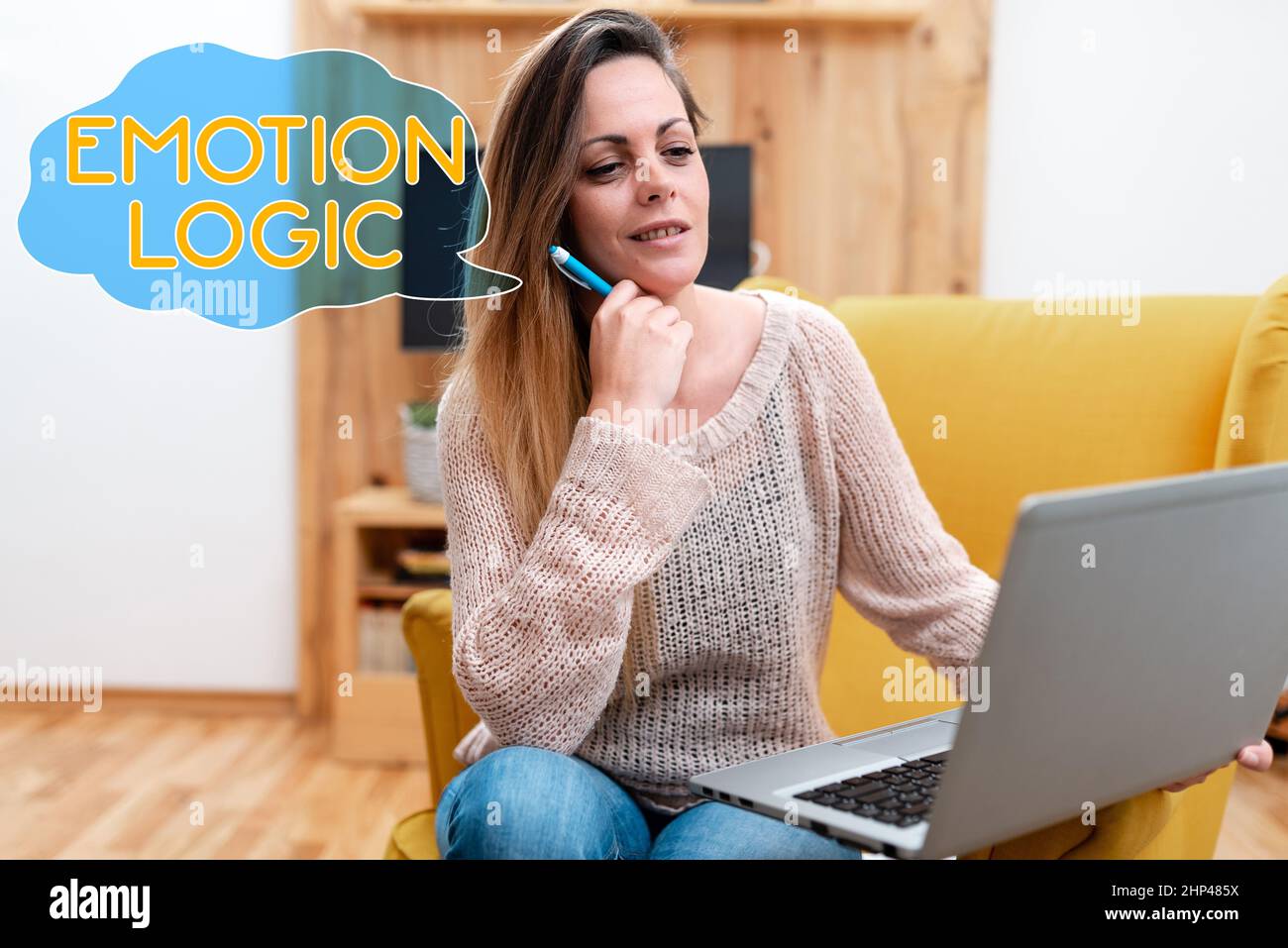 Testo che mostra ispirazione Emotion Logic, Conceptual Photo Heart o Brain Soul o Intelligence Confusion EQUAL Balance Abstract prendendo Online Examinatio Foto Stock