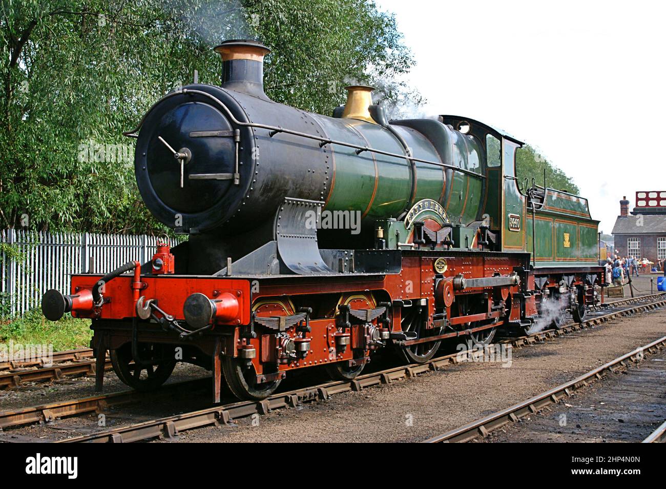 Great Western City classe 4-4-0 città di Truro vista a Barrow Hill vicino a Chesterfield Foto Stock