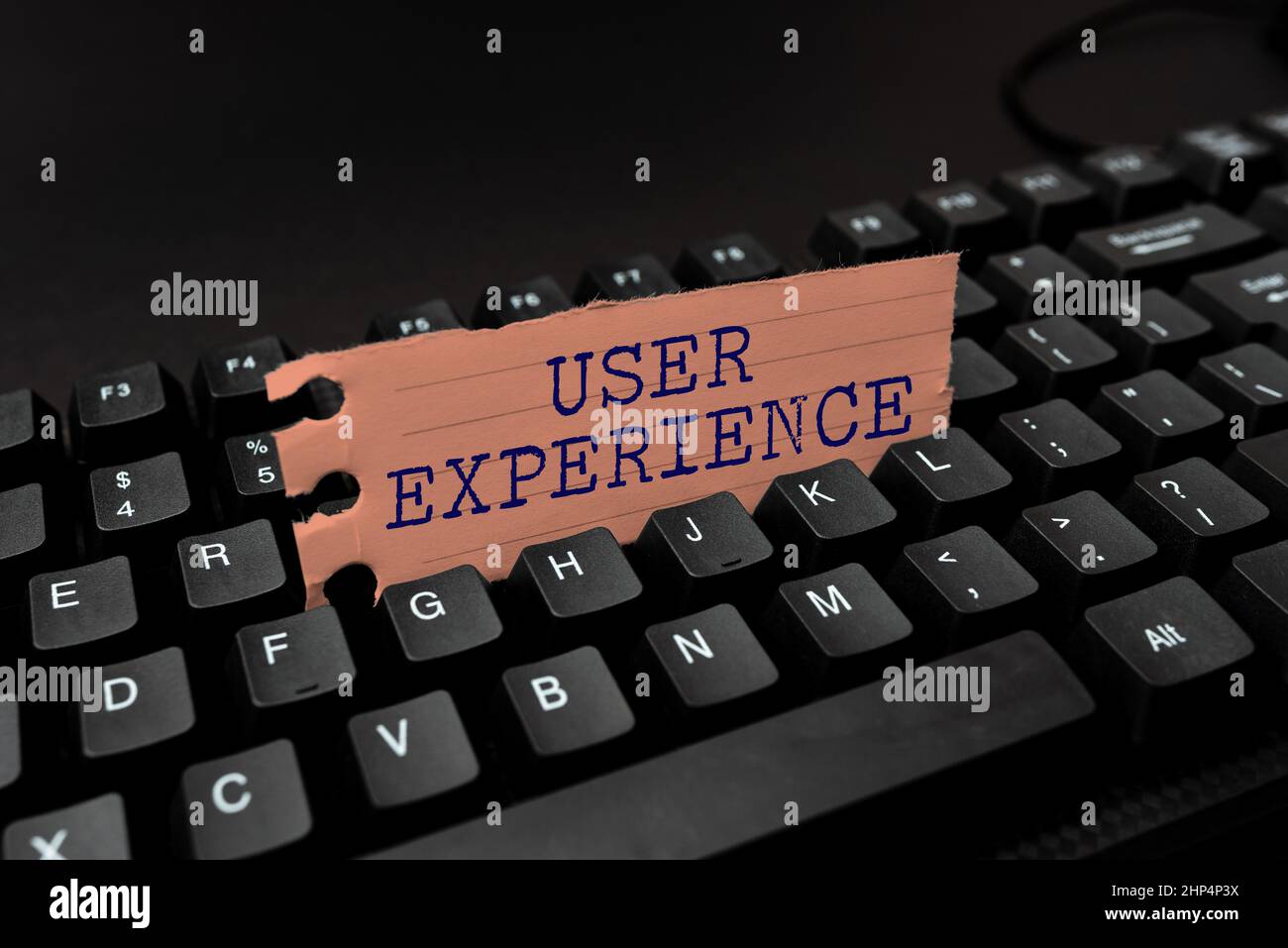 Visualizzazione concettuale User Experience, Word scritto su usando il sito web soprattutto in termini di quanto sia piacevole utilizzare composizione di nuove idee di titolo dello schermo, Typi Foto Stock