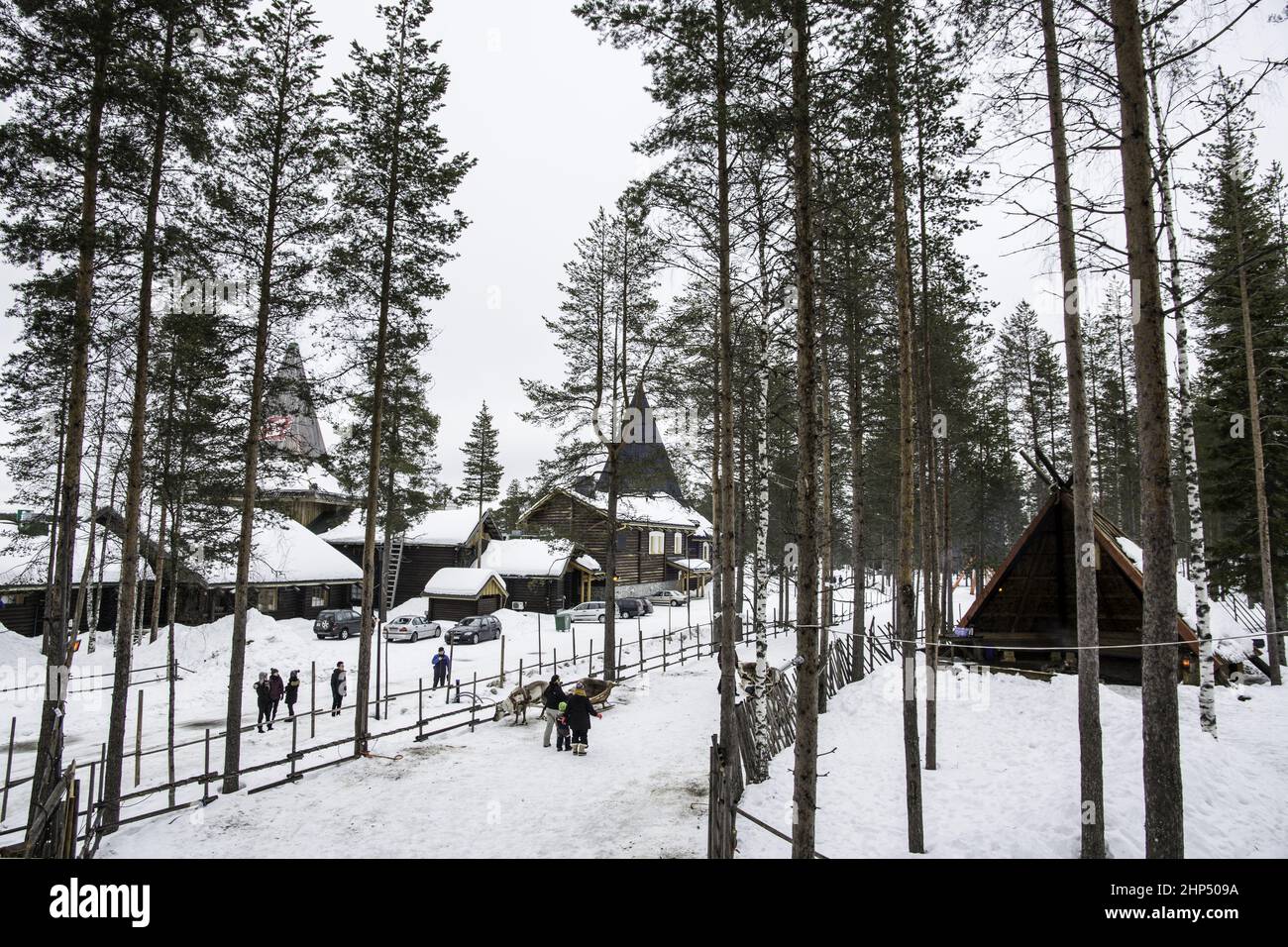 Il villaggio di Babbo Natale in Laplan Foto Stock