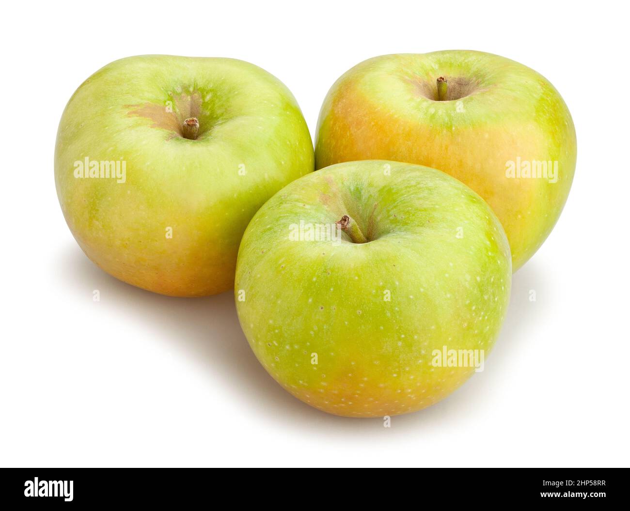 granny smith percorso di mela isolato su bianco Foto Stock