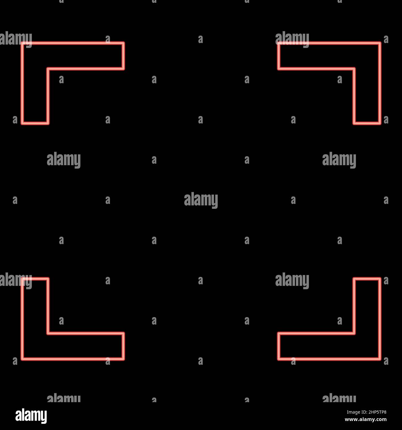 Simbolo neon a schermo intero rosso immagine vettoriale a colori in stile piatto Illustrazione Vettoriale