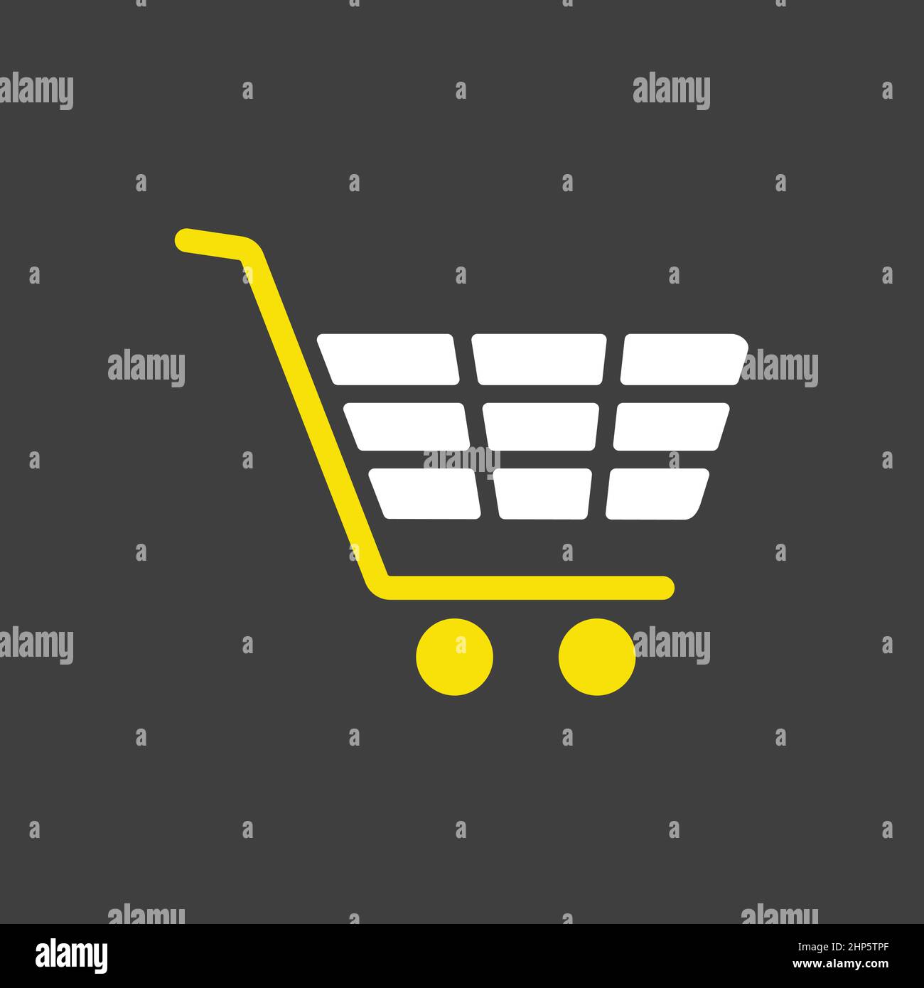 Carrello del centro commerciale isolato vettore icona Illustrazione Vettoriale