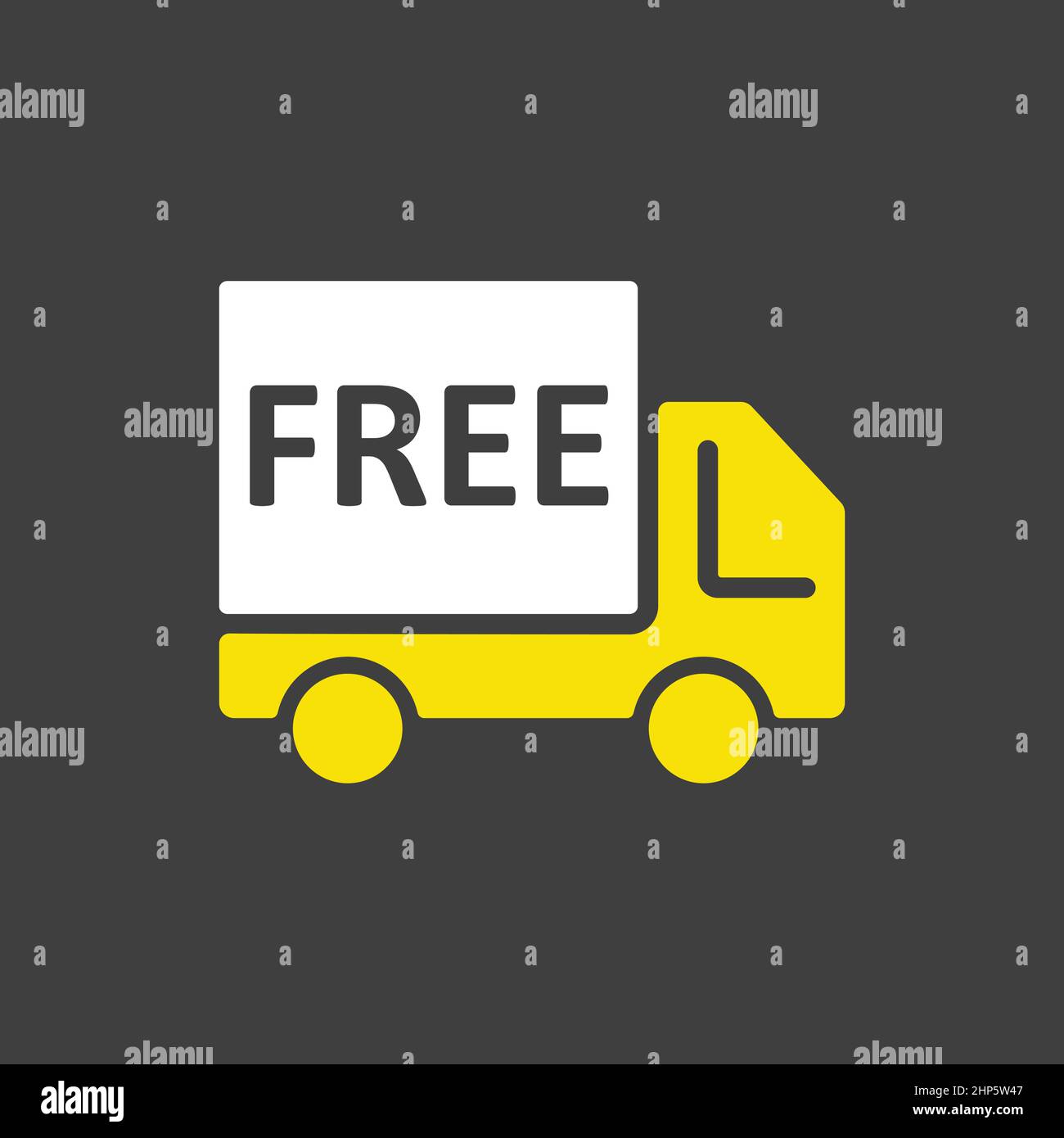 Spedizione gratuita vettore flat icona Illustrazione Vettoriale