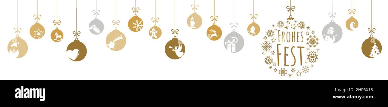 auguri di natale con fiocchi di neve e baubles Illustrazione Vettoriale