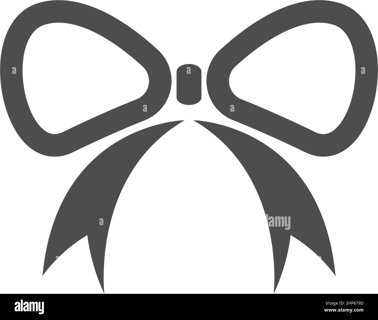 Modello di design piatto con logo Bowties Icon Illustrazione Vettoriale