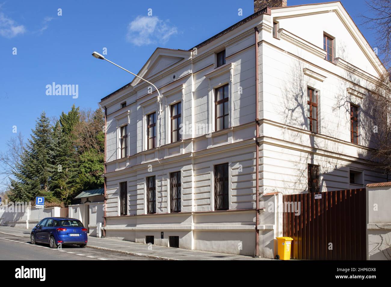 Punti di riferimento Poznań, vecchia architettura del centro della città, inquilini, edifici, strade. Paesaggio urbano Foto Stock