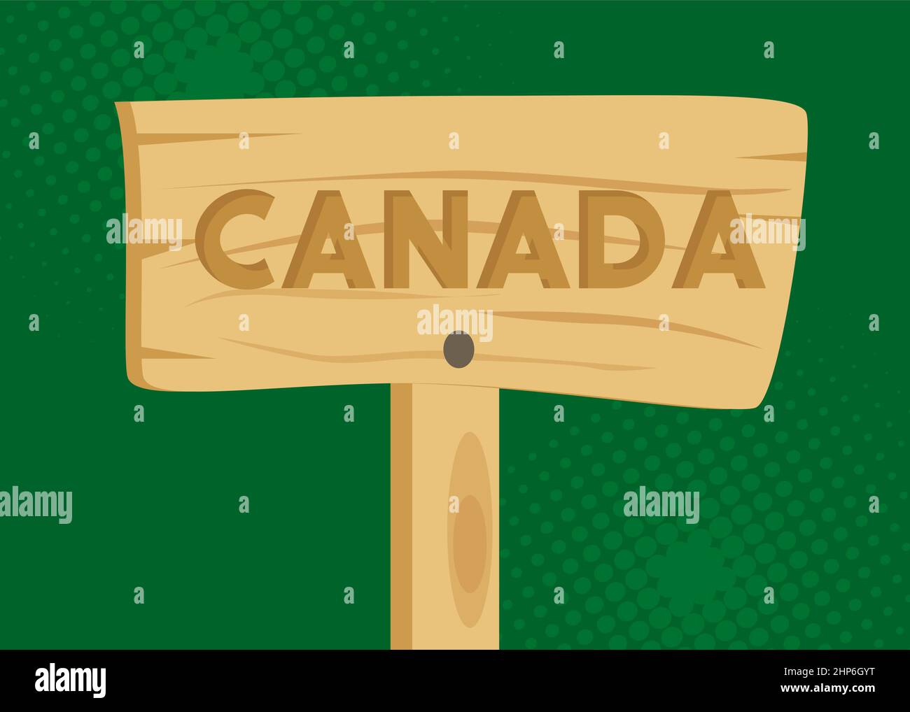 Canada testo, segno. Illustrazione Vettoriale