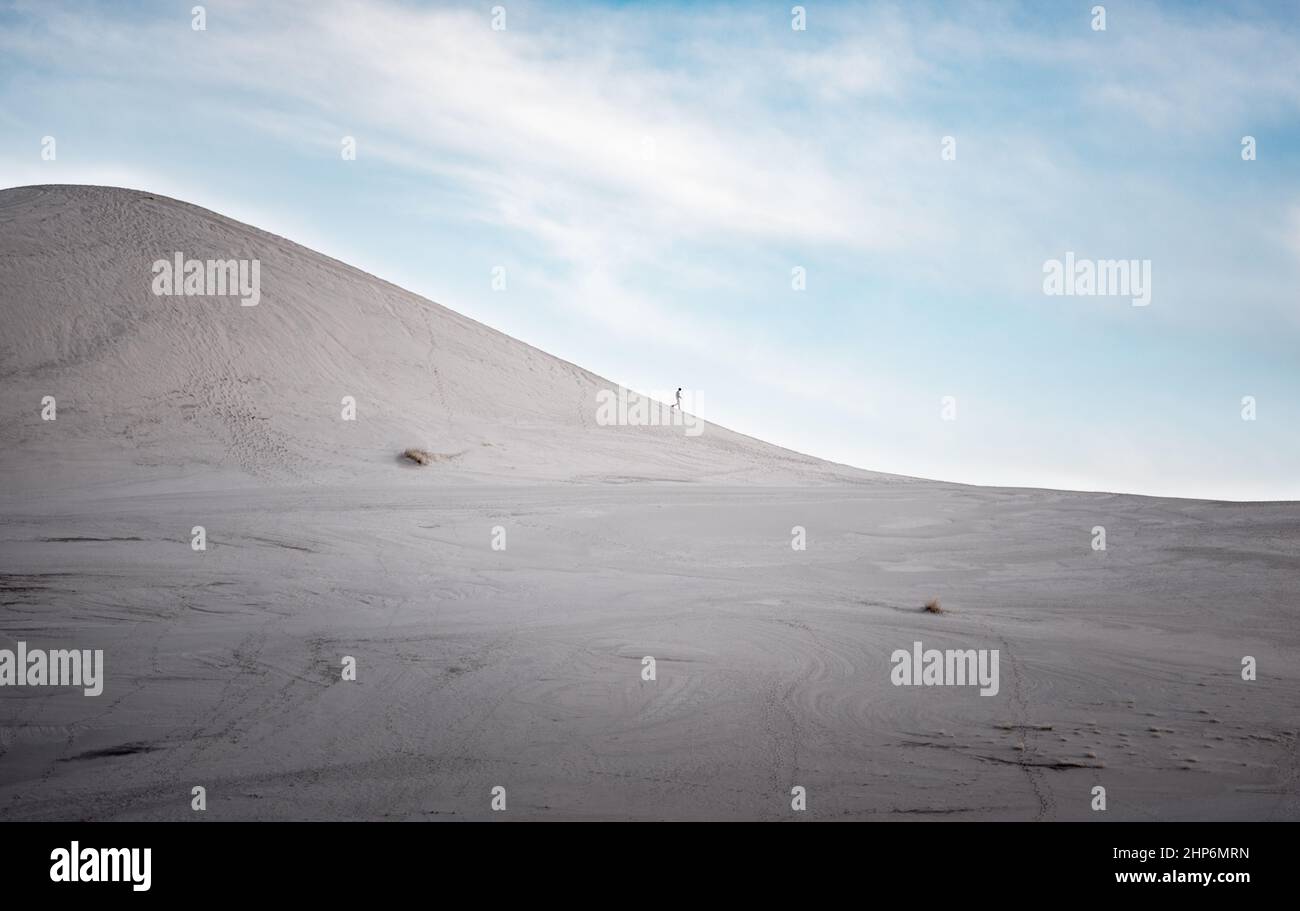 Escursione sulle dune di sabbia Foto Stock