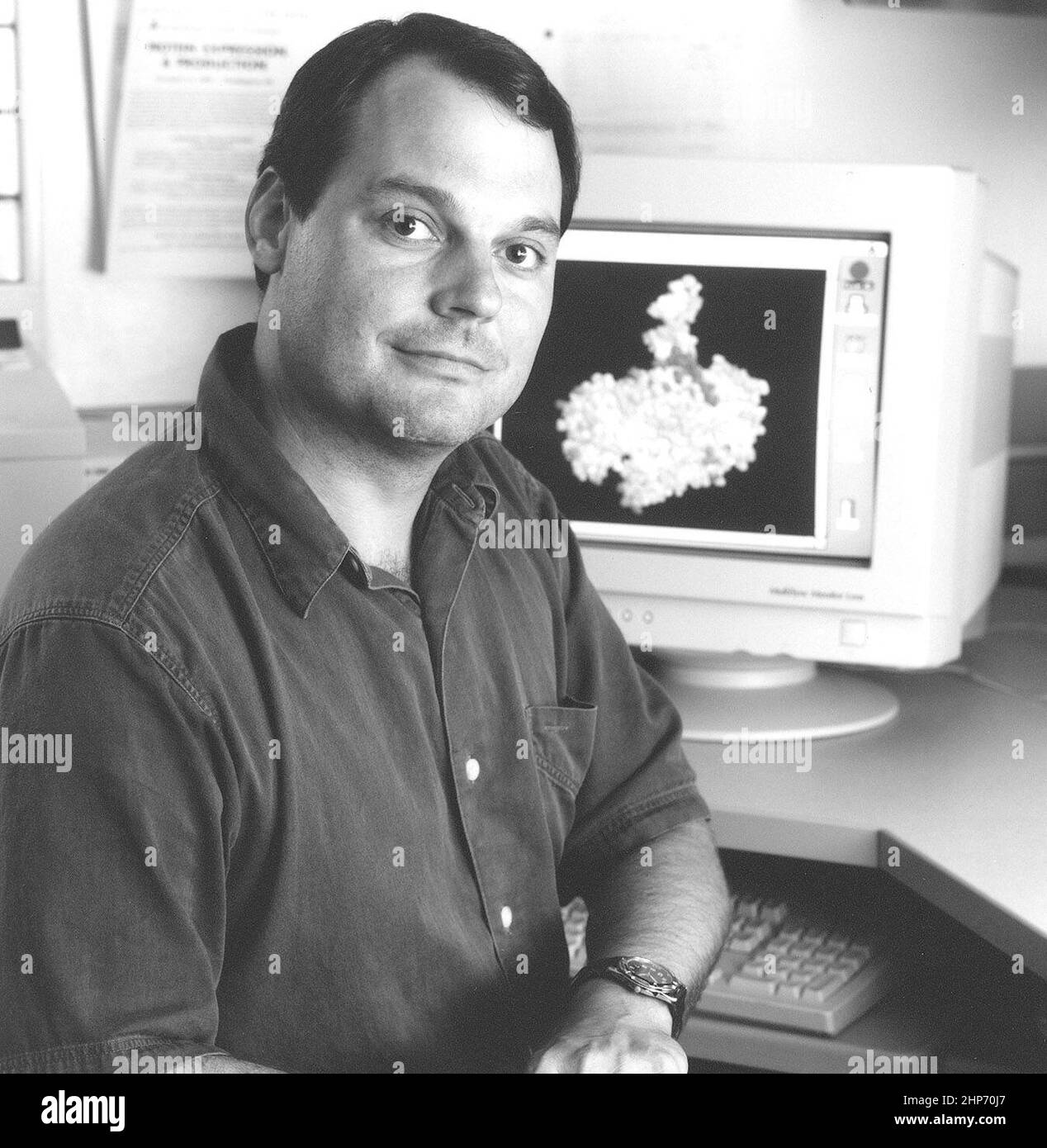 David Waugh, ricercatore senior, responsabile, Sezione Ingegneria proteica, laboratorio di cristallografia macromolecolare, Centro per la ricerca sul cancro, Istituto Nazionale del cancro ca. Luglio 1998 Foto Stock