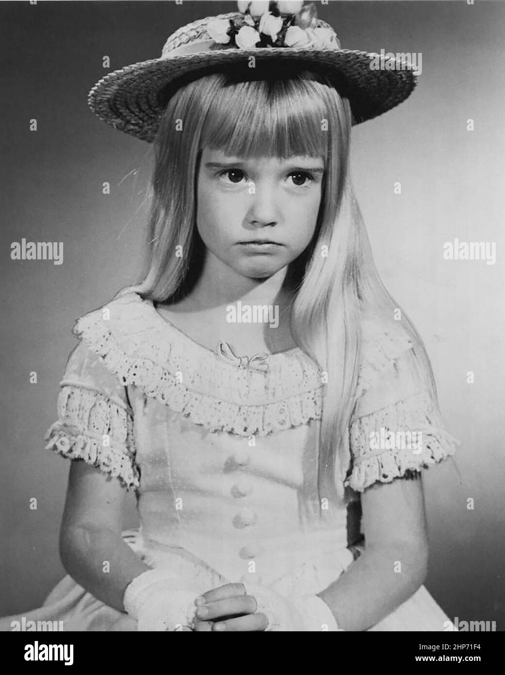 Foto pubblicitaria dell'attrice del bambino Kim Richards che promuove il suo ruolo sulla serie televisiva ABC Nanny e il professore, 1971. Foto Stock