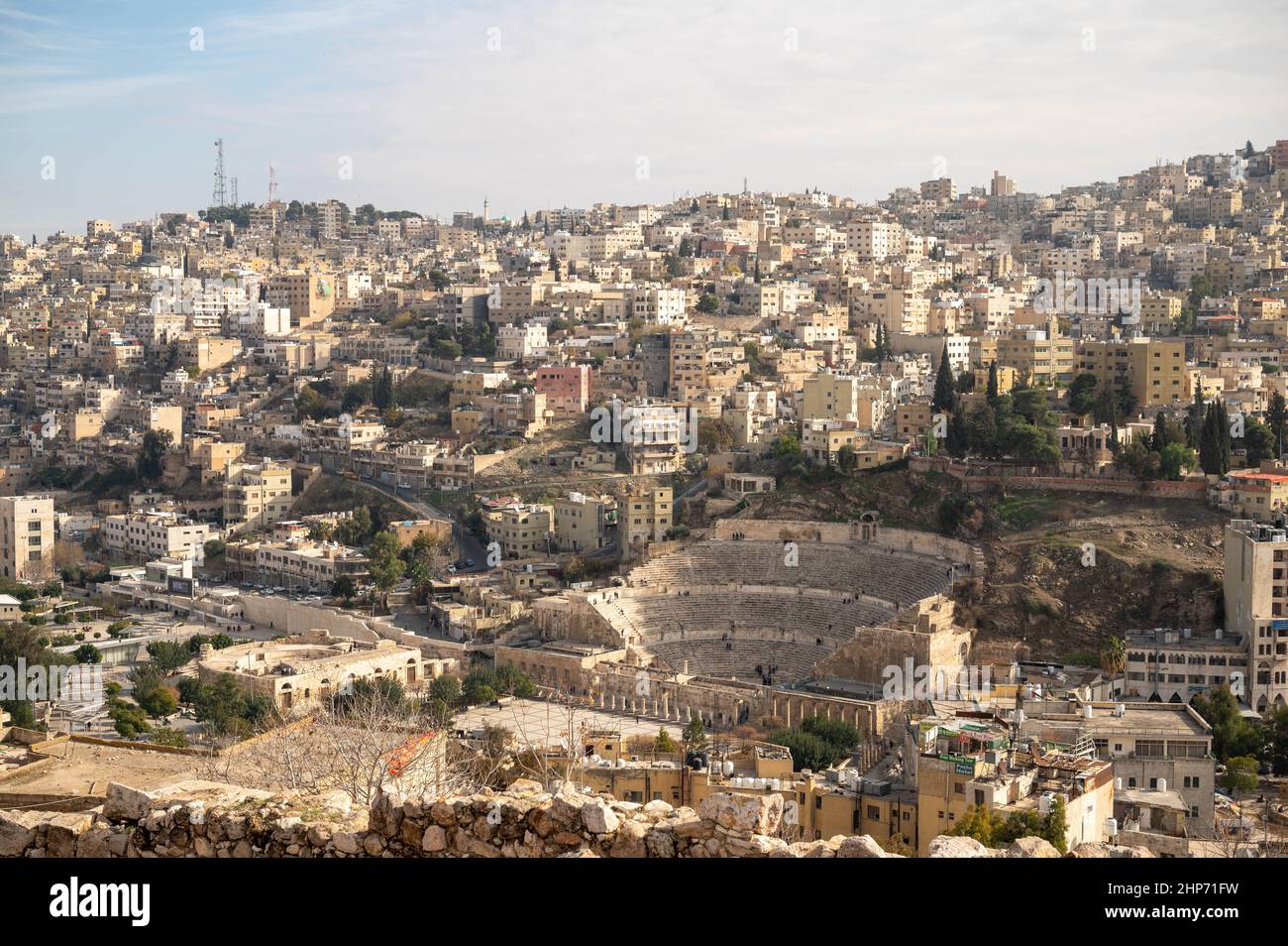 Anfiteatro romano, Amman, Giordania Foto Stock