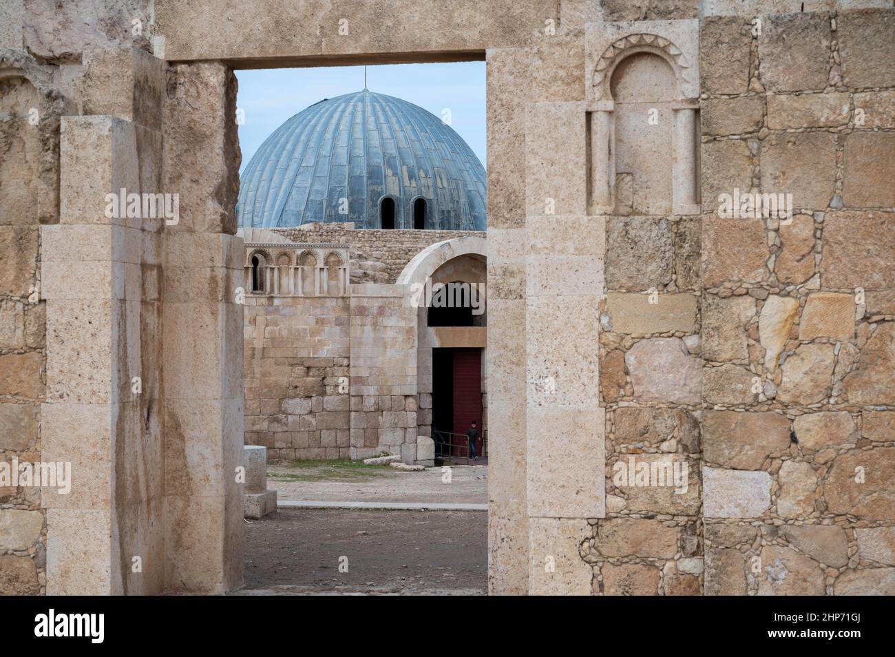 Palazzo Ummayad, Cittadella di Amman, Giordania Foto Stock