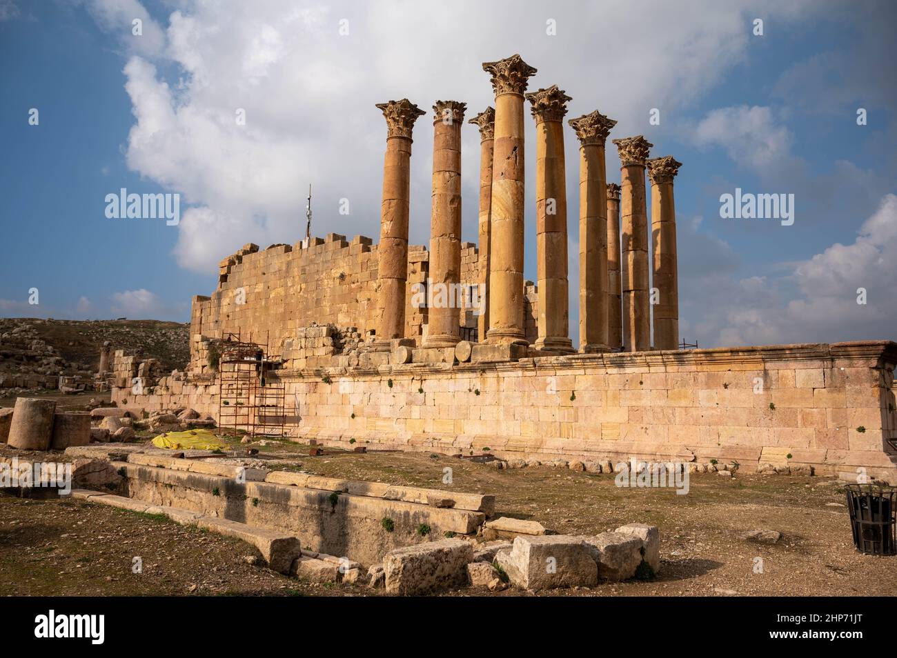 Tempio di Artemide, Jerash, Giordania Foto Stock