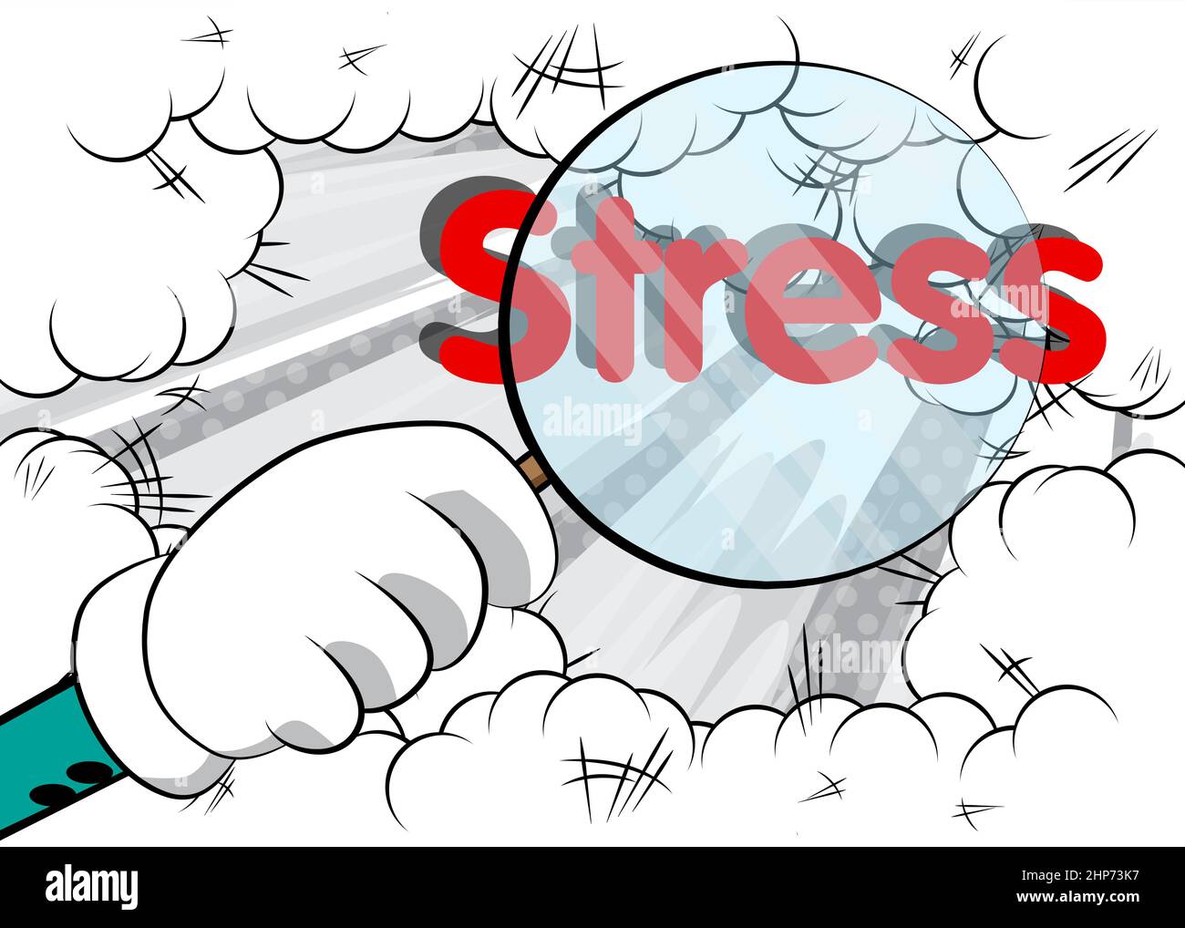 Segnale di stress, testo. Illustrazione Vettoriale