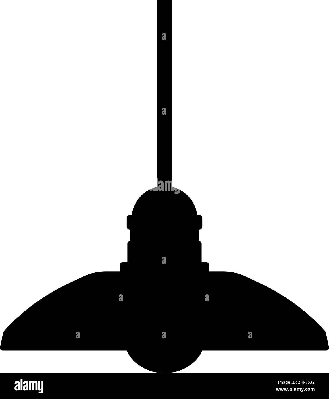 Lampadario plafond lampada appesa icona colore nero immagine vettoriale di stile piatto Illustrazione Vettoriale