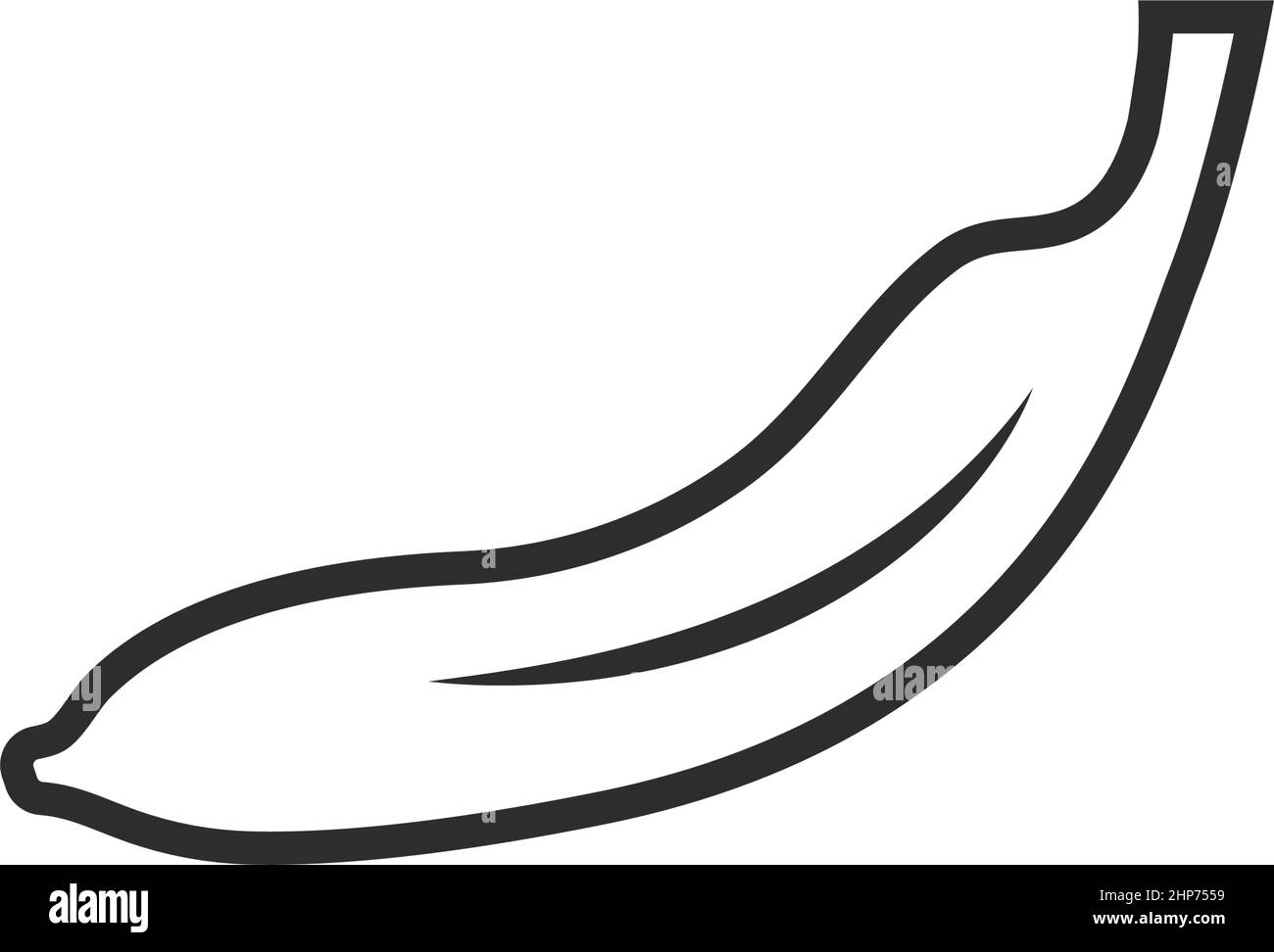 disegno di illustrazione vettoriale dell'icona a banana line Illustrazione Vettoriale