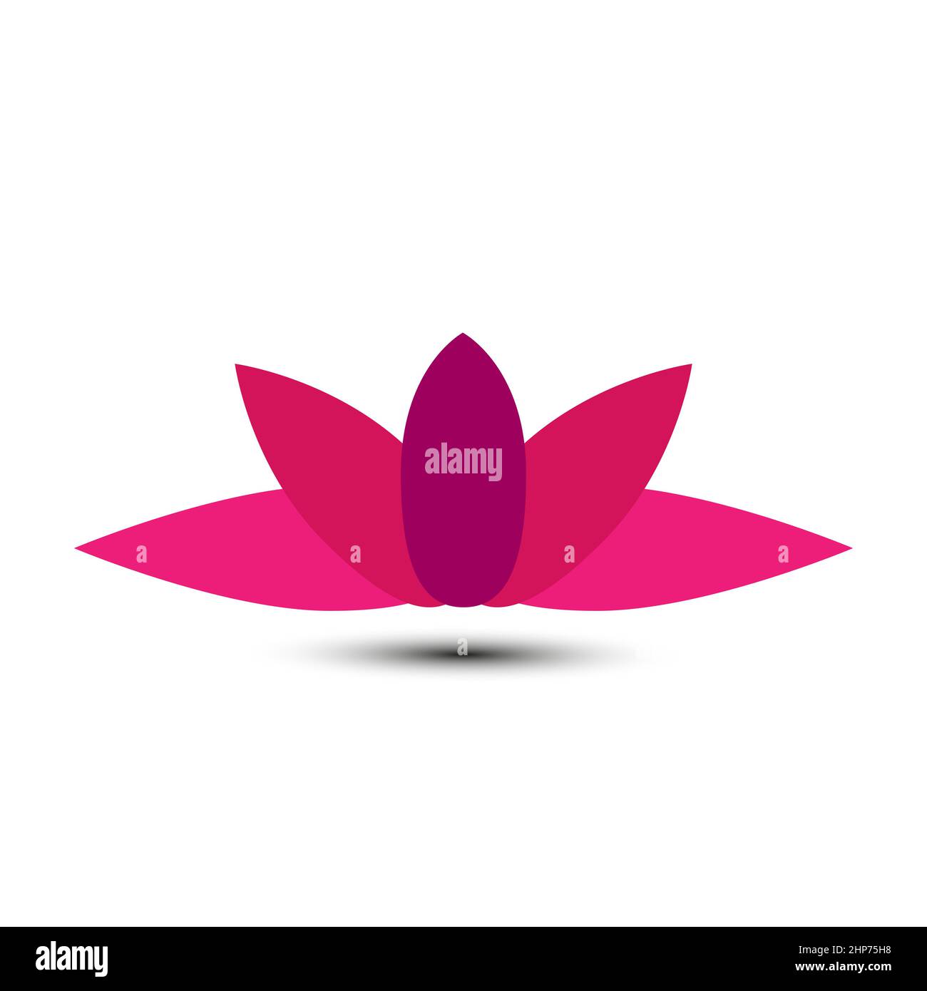 Disegno astratto del logo lotus Illustrazione Vettoriale