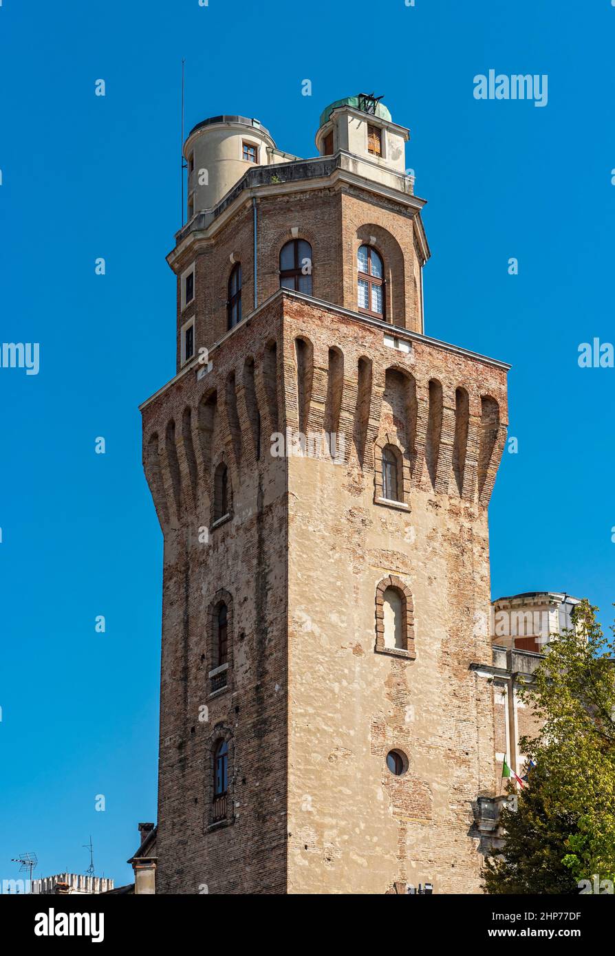 Torre Specola, Castello Carrarese, Padova Foto Stock