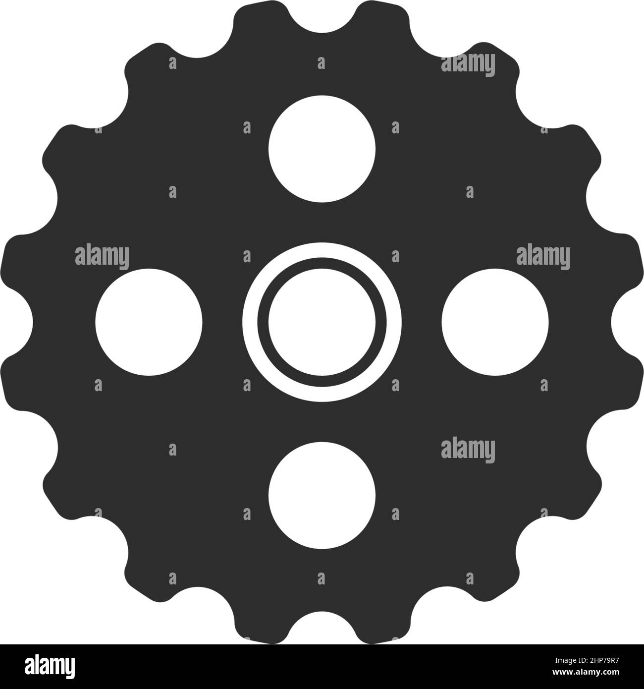 Illustrazione dell'icona del vettore modello a ingranaggi Illustrazione Vettoriale