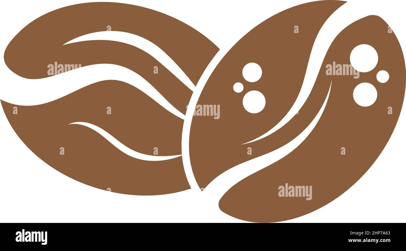Icona vettore modello caffè fagioli Illustrazione Vettoriale