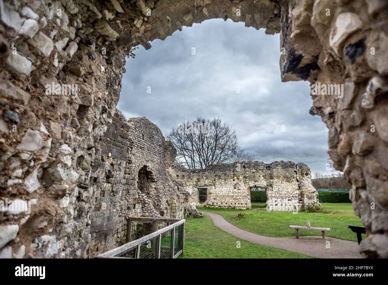 Brighton, febbraio 3rd 2022: Le rovine del Priorato di Lewes Foto Stock