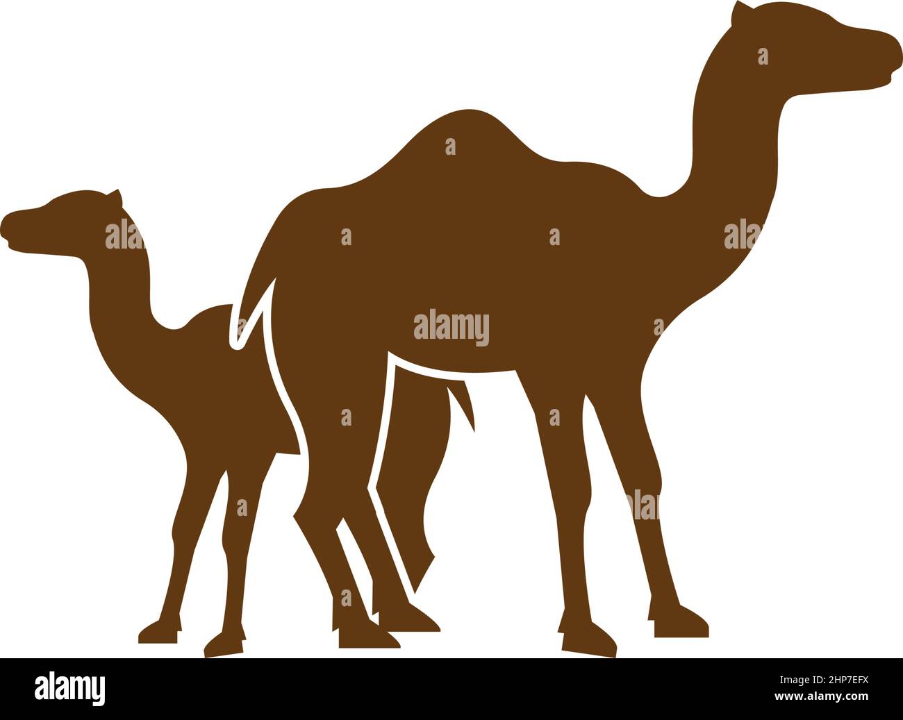 modello di disegno di illustrazione vettoriale dell'icona del cammello Illustrazione Vettoriale