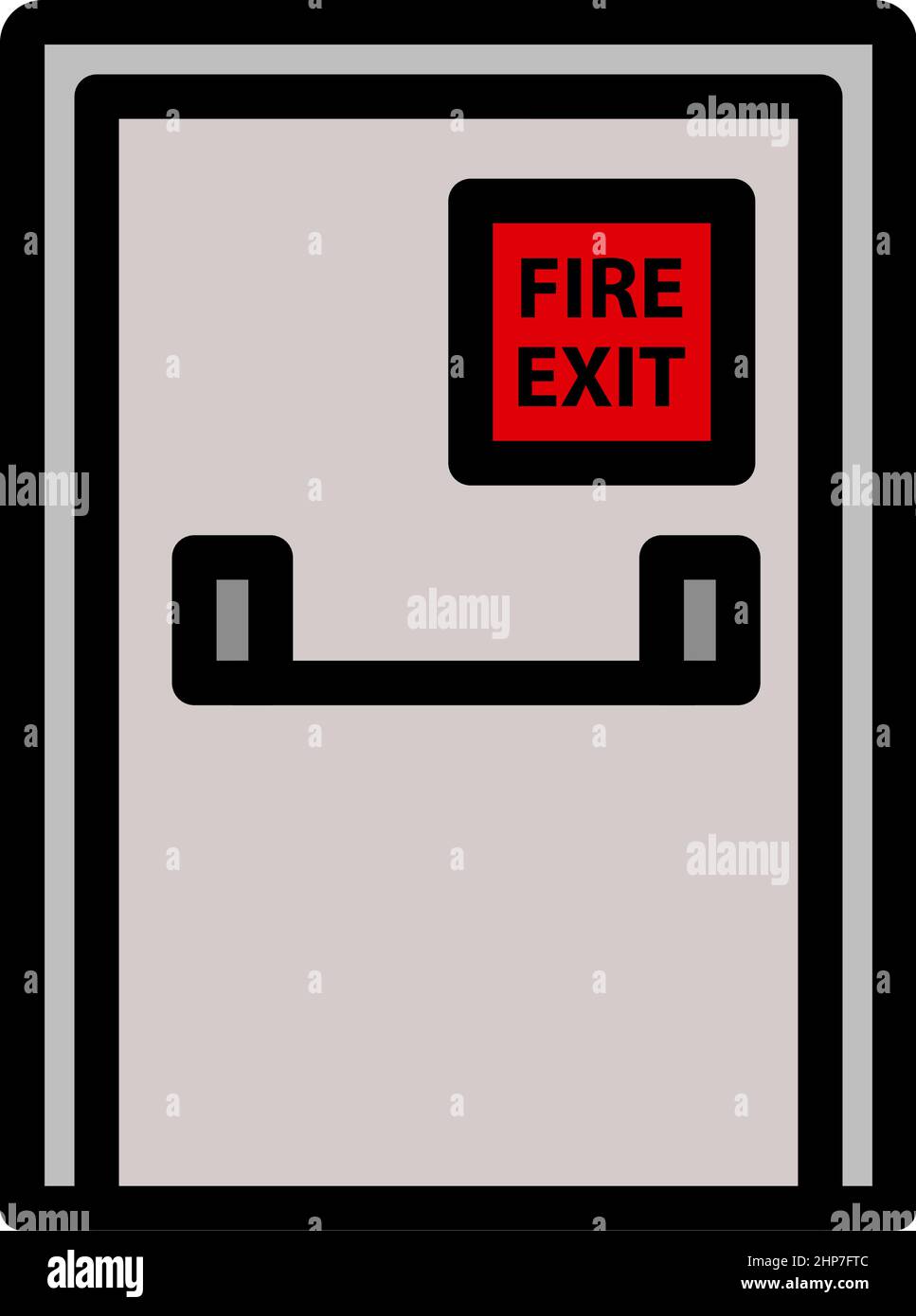 Icona della porta di uscita antincendio Illustrazione Vettoriale