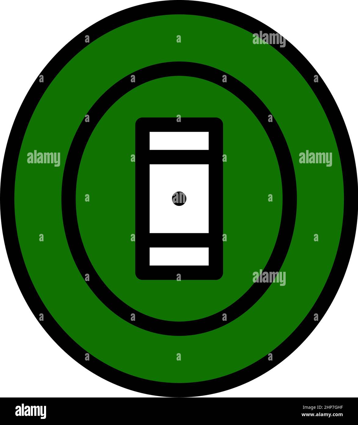Icona campo di cricket Illustrazione Vettoriale