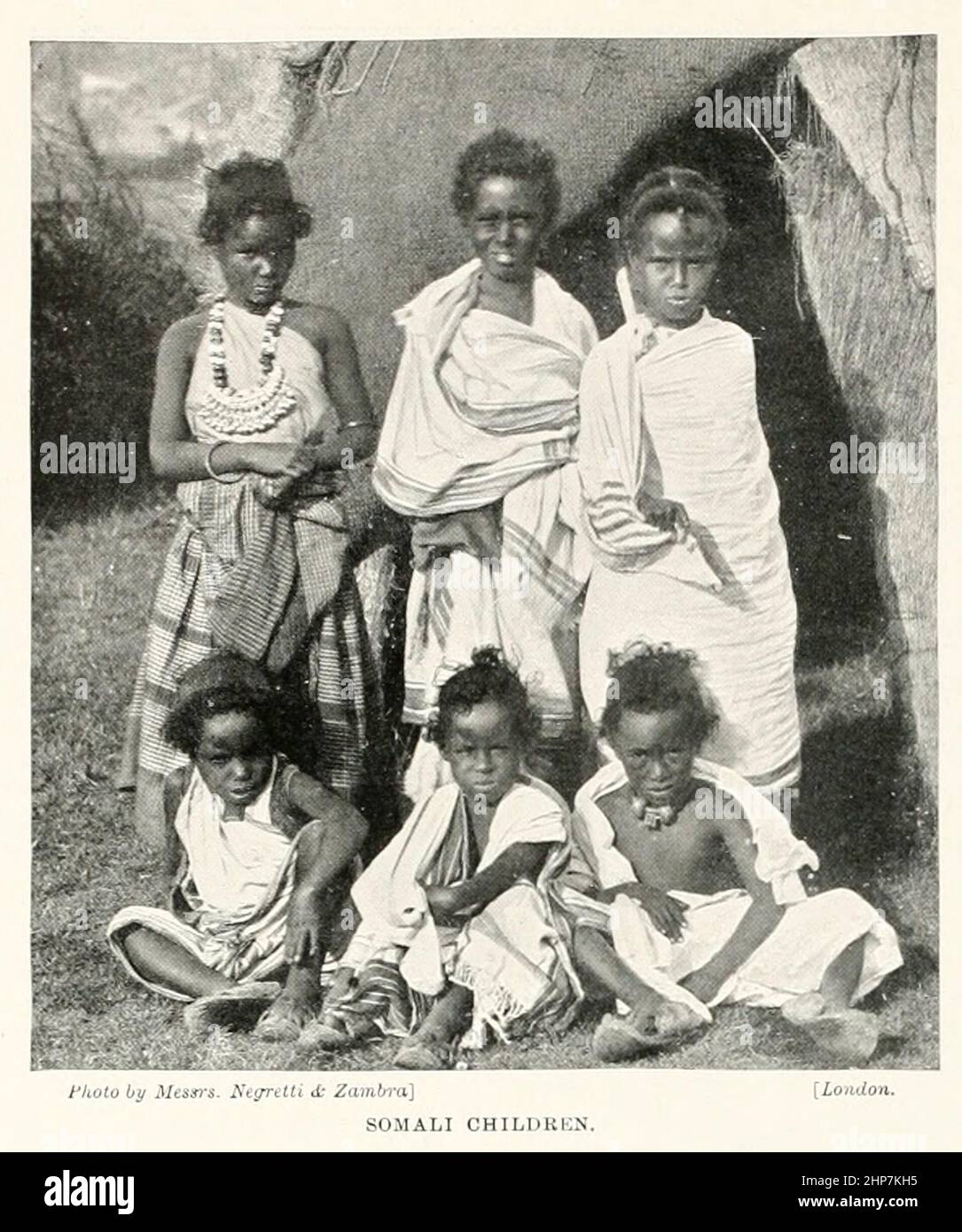 I bambini somali del libro The Living Races of Men; Volume 2 di Henry Neville Hutchinson, pubblicato a Londra nel 1901 da Hutchinson & co Foto Stock