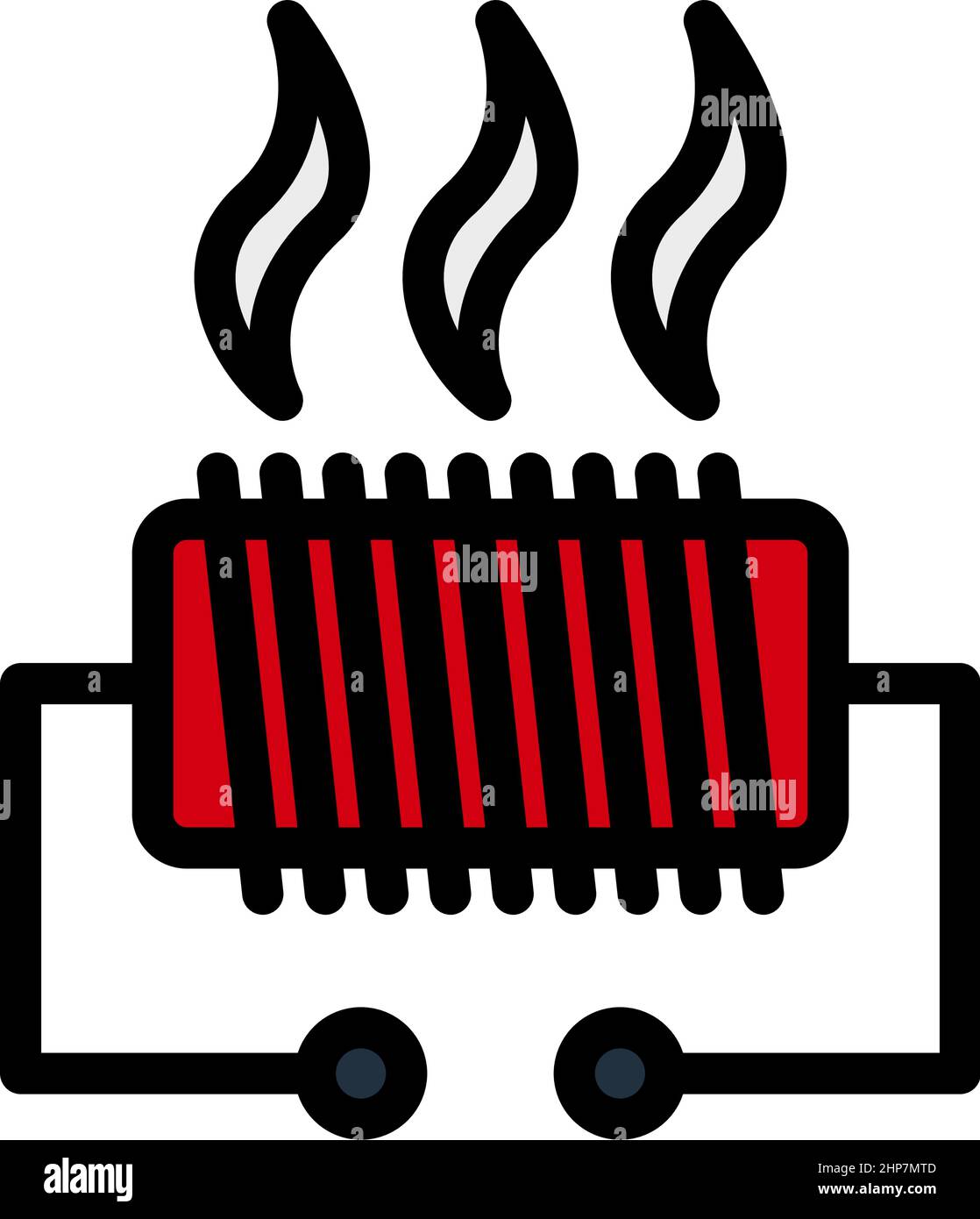Icona riscaldatore elettrico Illustrazione Vettoriale