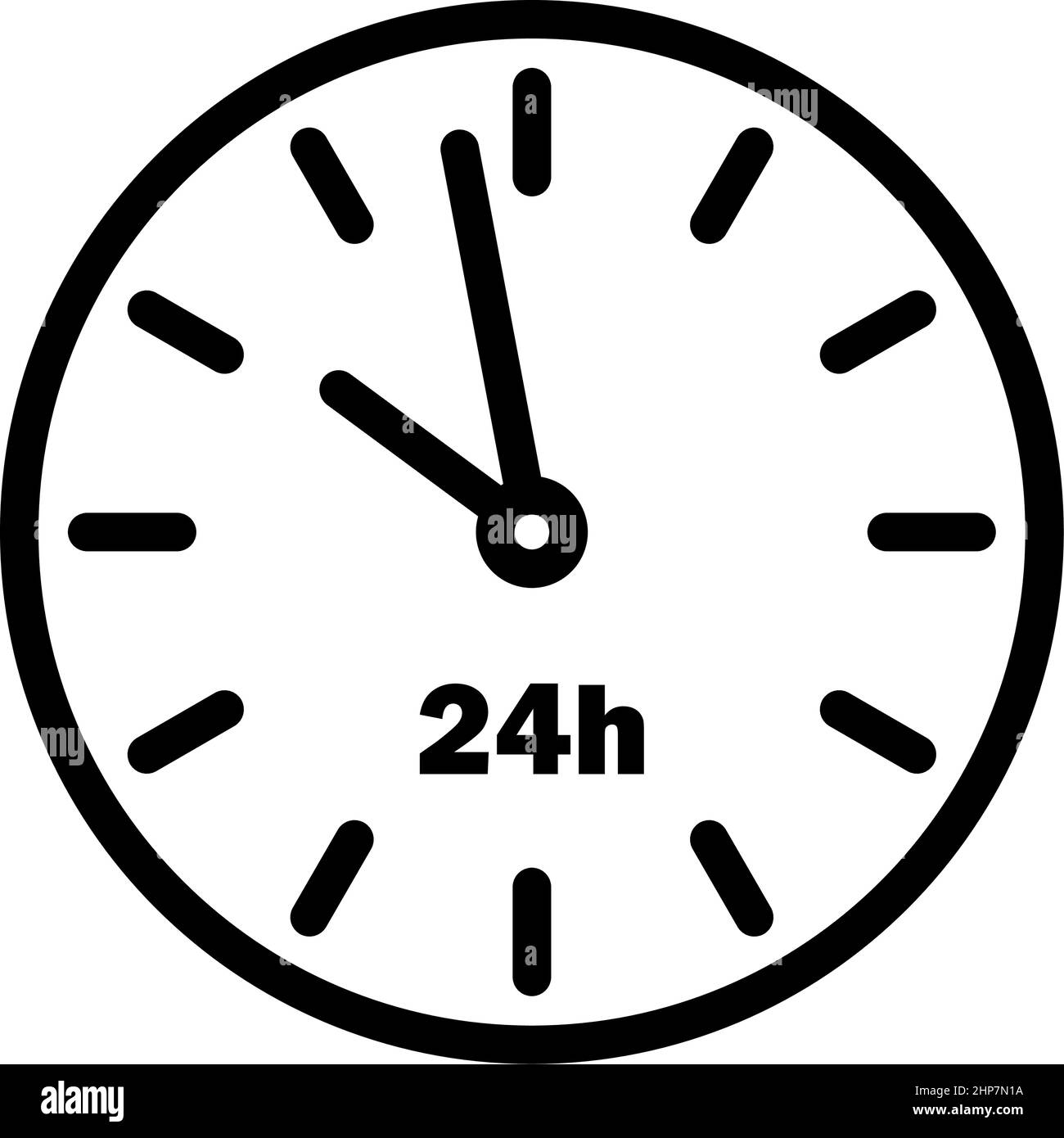 Icona orologio 24 ore Illustrazione Vettoriale